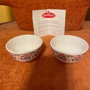 2 Bertolucci Promotional Mail Away Prep Bowls, NEW